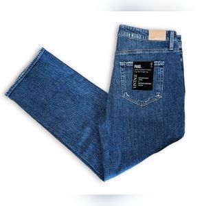 Paige Jeans NWT Size 32 Sarah Straight Leg Ankle High Rise Rural Distressed